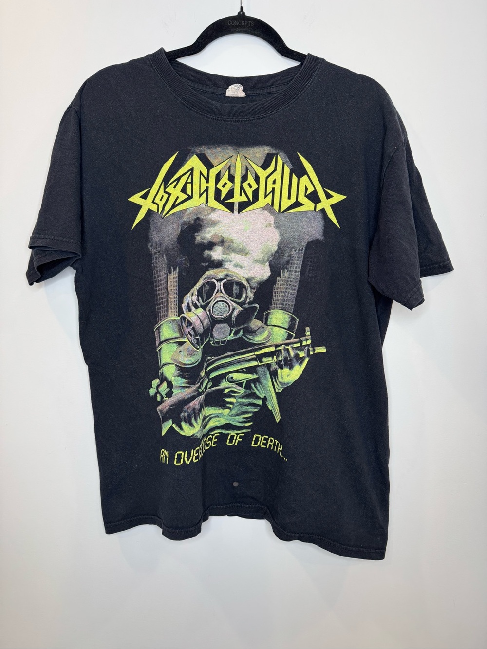 Toxic Holocaust Anvil Black Graphic Band T-Shirt death metal large